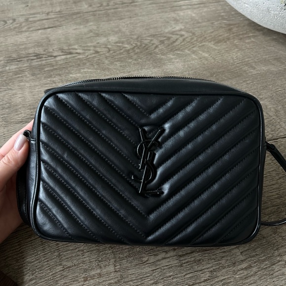 Lou Medium YSL Camera Bag with Pocket in Quilted Leather - Picture 1 of 6